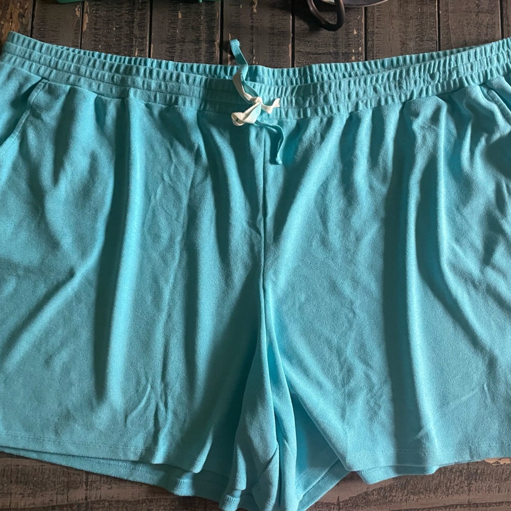 Candace Cameron Bure terry cloth shorts